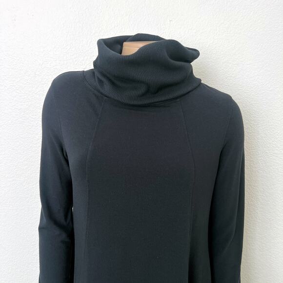 [CAbi] Black Oversized Funnel Neck Long Sleeve A-Line Tunic Dress Size Medium M - Picture 4 of 11